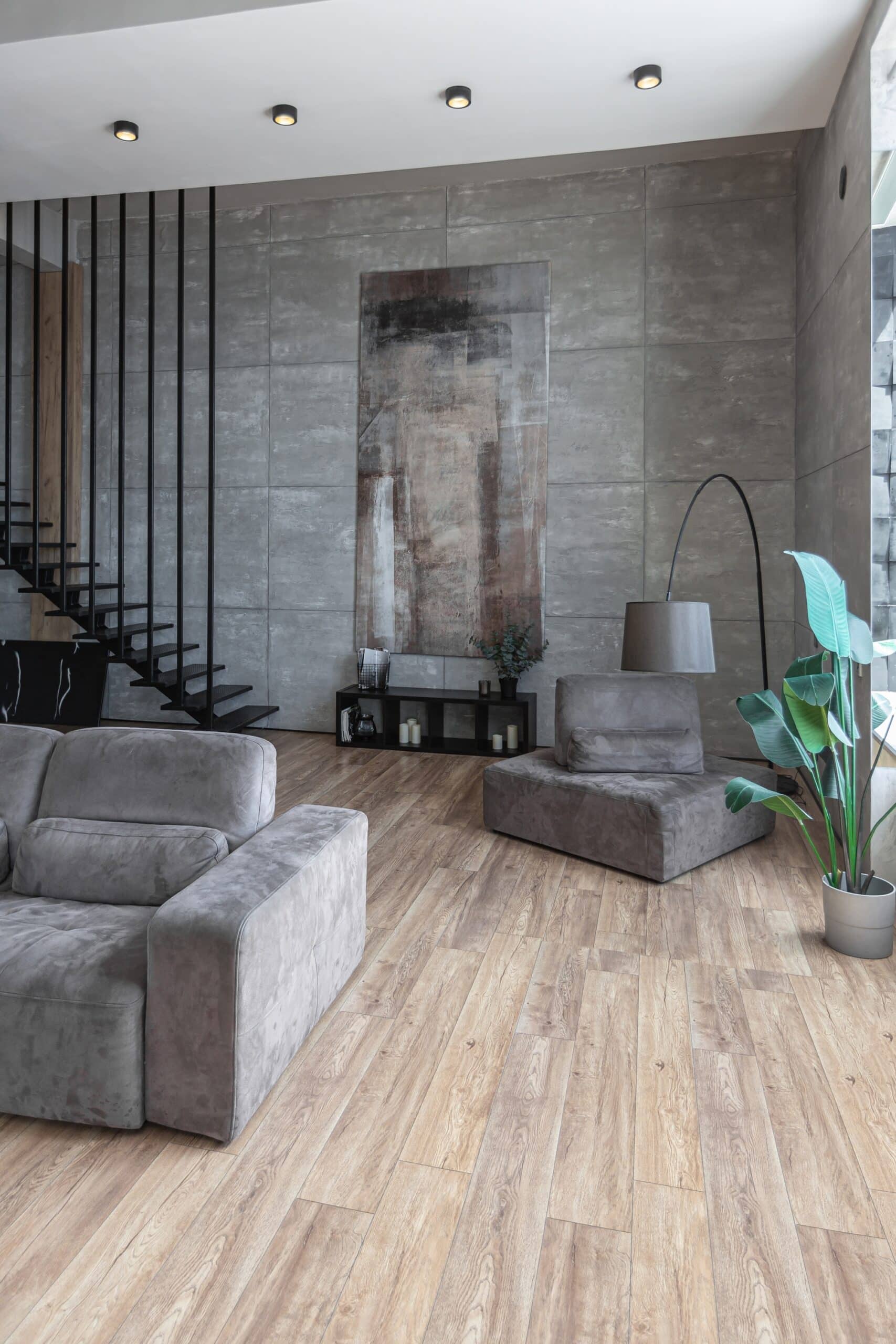 Stylish,Minimalistic,Restrained,Modern,Interior,Of,A,Two storey,Apartment,Without