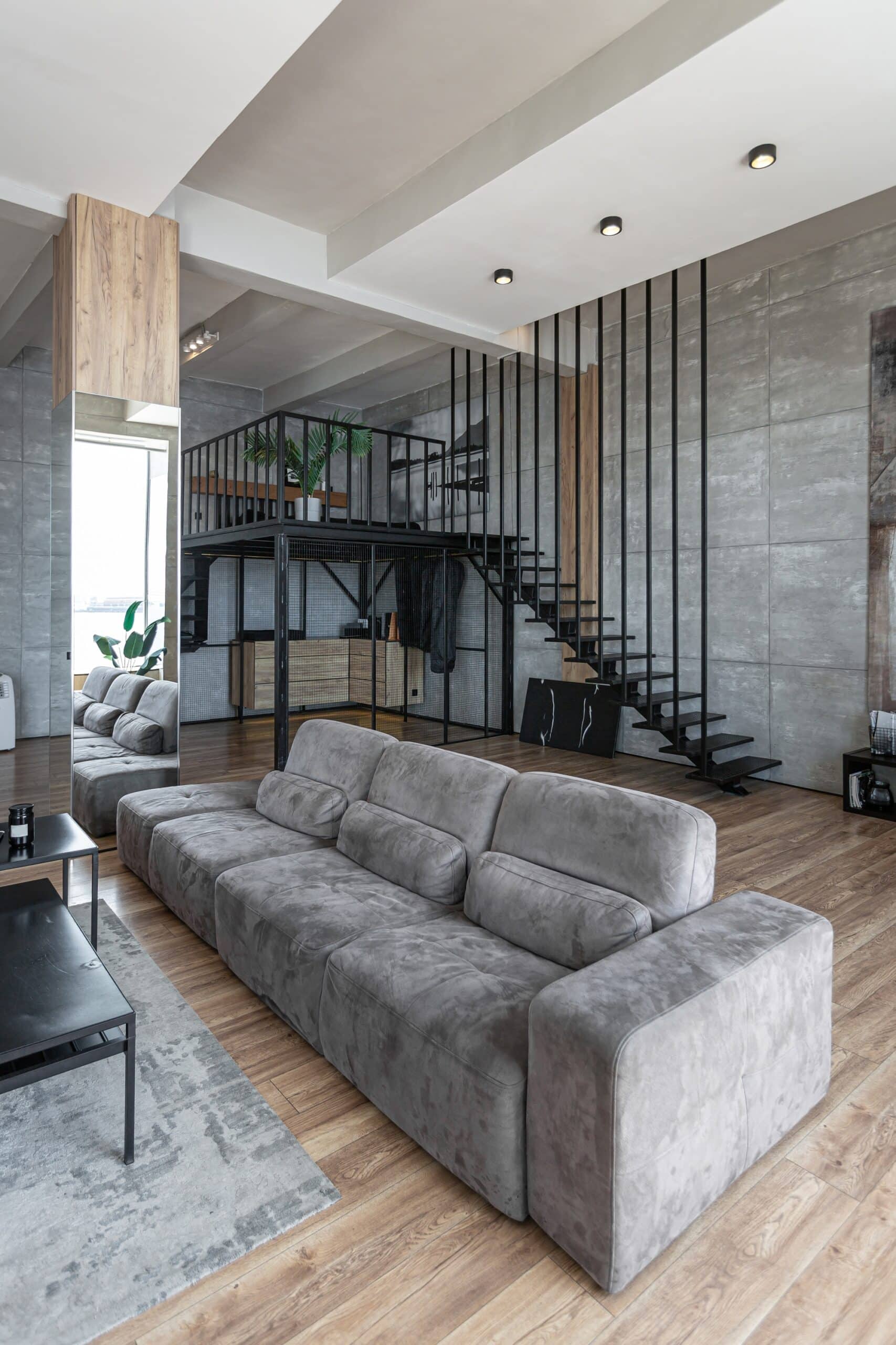 Stylish,Minimalistic,Restrained,Modern,Interior,Of,A,Two storey,Apartment,Without