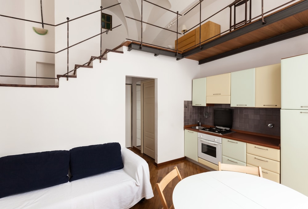 Interior,Home,,Nice,Living,Room,With,Kitchen